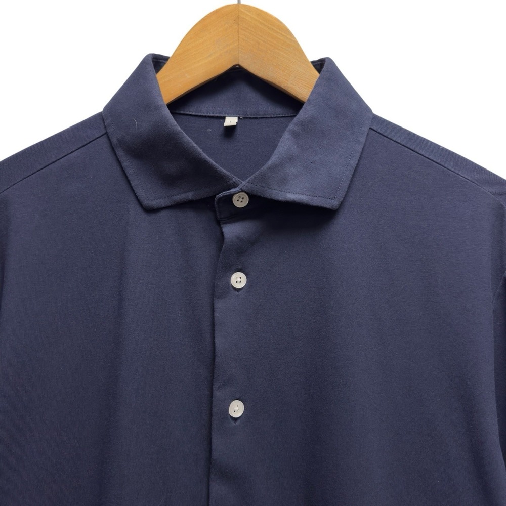 Men's Classic Navy Casual Button-Down Shirt